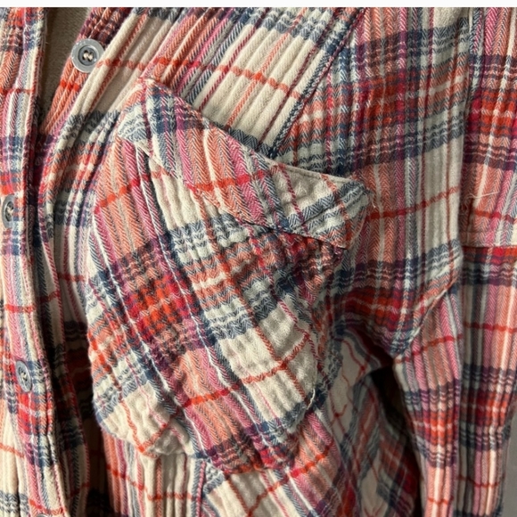 Free People Juniper Ridge Plaid Buttondown Med - Picture 4 of 9